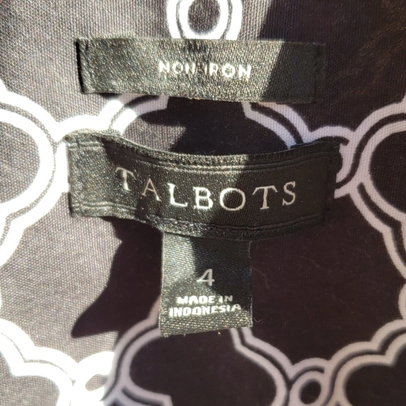 Talbots Black Buttom Down Shirt Elegant Size 4 - Picture 2 of 8